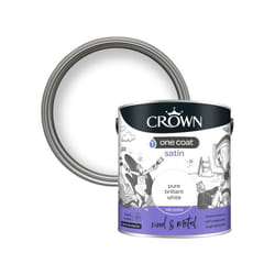 Crown - One Coat Satin Brilliant White - 2.5L