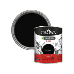Crown - Wood & Metal Quick Dry Gloss - 750ml Jet Black