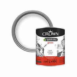 Crown - Quick Dry Gloss 750ml - Pure Brilliant White