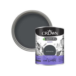 Crown - Wood & Metal Quick Dry Satin - 750ml Anthracite