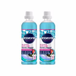2 x Ecozone Pro-Active Sports Wash Laundry Liquid 16 Washes 740ml