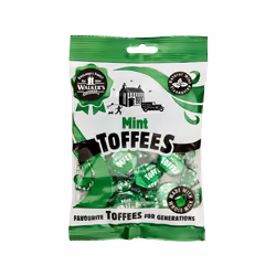 WALKER'S NONSUCH Mint Toffees - Bag 150g (Pack of 12)