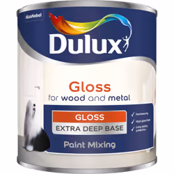Dulux Paint Mixing Gloss , Paint, Base, Door, Door frame, Metal, Skirting board, Window frame, Wood, Gloss, 1 L, Extra Deep B ...