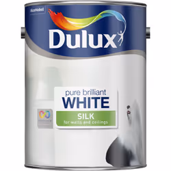 Dulux Silk , Paint, Ready mixed, Ceiling, Wall, White, Silk, 5 L