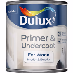 Dulux Primer & Undercoat for Wood , Wood, Ready mixed, Water-based, Opaque, Bathroom, Bedroom, Children's room, Dining room, ...