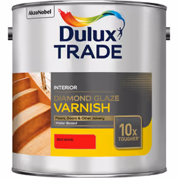 Dulux Trade Diamond Glaze , Base, Floor, Wood, Gloss, 12 m²/L, Red Base, Water-based
