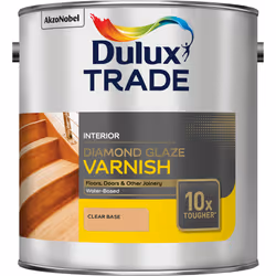 Dulux Trade Diamond Glaze , Floor, Wood, Gloss, 12 m²/L, Clear Base, Water-based, Bedroom, Children's room, Dining room, Hall ...