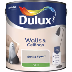 Dulux Silk , Paint, Ready mixed, Ceiling, Wall, Warm neutral, Silk, 2.5 L