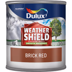 Dulux Weathershield Smooth Masonry Paint , Paint, Ready mixed, Masonry, Wall, Orange, Smooth finish, 0.25 L