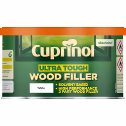 Cuprinol Ultra Tough Wood Filler , White, 0.25 kg, Building, Decking, Fence, Furniture, Shed, Solvent-based, 0.5 h, Workable  ...