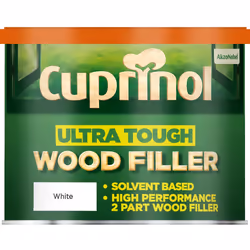 Cuprinol Ultra Tough Wood Filler , White, 0.5 kg, Building, Decking, Fence, Furniture, Shed, Solvent-based, 0.5 h, Workable f ...