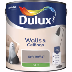 Dulux Silk , Paint, Ready mixed, Ceiling, Wall, Warm neutral, Silk, 2.5 L