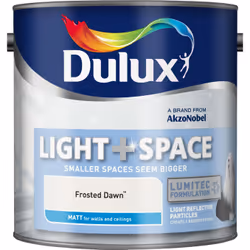 Dulux Light + Space Matt , Paint, Ready mixed, Ceiling, Wall, White, Matt, 2.5 L