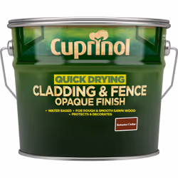 Cuprinol Quick Drying Cladding & Fence Opaque , Paint, Fence, 10 L, Autumn Cedar, Water-based, Opaque