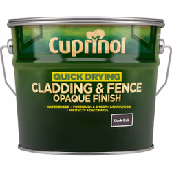 Cuprinol Quick Drying Cladding & Fence Opaque , Paint, Fence, 10 L, Darkoak, Water-based, Opaque