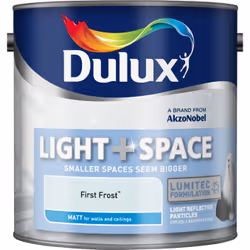 Dulux Light + Space Matt , Paint, Ready mixed, Ceiling, Wall, Teal, Matt, 2.5 L