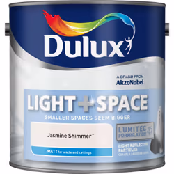 Dulux Light + Space Matt , Paint, Ready mixed, Ceiling, Wall, Red & Pink, Matt, 2.5 L