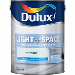 Dulux Light + Space Matt , Paint, Ready mixed, Ceiling, Wall, Teal, Matt, 5 L