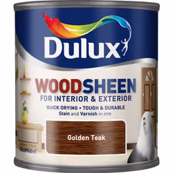 Dulux Woodsheen , Ready mixed, Door, Furniture, Skirting board, Window frame, Wood, Satin, 20 m²/L, Golden Teak, Water-based