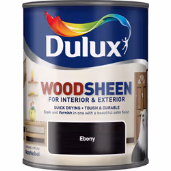 Dulux Woodsheen , Ready mixed, Door, Furniture, Skirting board, Window frame, Wood, Satin, 20 m²/L, Ebony, Water-based