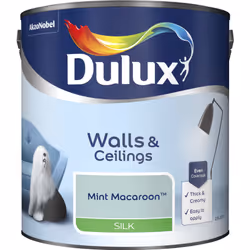 Dulux Silk , Paint, Ready mixed, Ceiling, Wall, Teal, Silk, 2.5 L