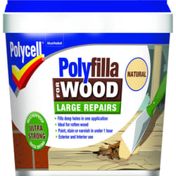 Polycell Polyfilla for Wood Large Repairs Natural Tub 2x0.375kg
