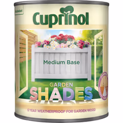 Cuprinol Garden Shades Tinting Base , Paint, Base, Building, Fence, Furniture, Shed, Matt, 1 L, Medium Base
