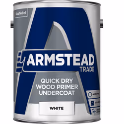 Armstead Trade Quick Dry Wood Primer Undercoat , Wood, Ready mixed, White, Water-based, Matt, Bathroom, Bedroom, Children's r ...
