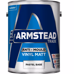 Armstead Trade Anti-Mould Vinyl Matt , Emulsion, Base, Ceiling, Wall, Matt, 5 L, Pastel Base