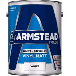 Armstead Trade Anti-Mould Vinyl Matt , Emulsion, Ready mixed, Ceiling, Wall, White, Matt, 5 L