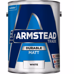 Armstead Trade Durable Matt , Paint, Ready mixed, Wall, White, Matt, 5 L