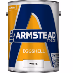 Armstead Trade Eggshell , Paint, Ready mixed, Ferrous metal, Metal, Non-ferrous metal, Wood, White, Eggshell, 5 L
