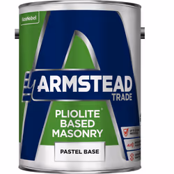Armstead Trade Pliolite Based Masonry Paint , Paint, Base, Masonry, Matt, 5 L, Pastel Base