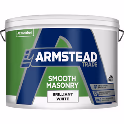 Armstead Trade Smooth Masonry Paint , Emulsion, Ready mixed, Masonry, White, Smooth finish, 10 L
