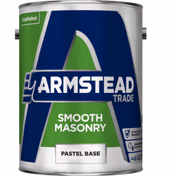 Armstead Trade Smooth Masonry Paint , Emulsion, Base, Masonry, Smooth finish, 5 L, Pastel Base