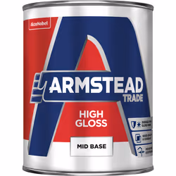 Armstead Trade High Gloss , Paint, Base, Ferrous metal, Masonry, Metal, Non-ferrous metal, Wood, Gloss, 1 L, Mid Base