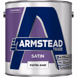 Armstead Trade Satin , Paint, Base, Ferrous metal, Metal, Non-ferrous metal, Wood, Satin, 2.5 L, Pastel Base