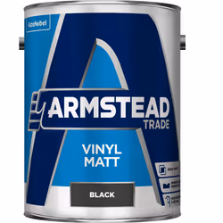 Armstead Trade Vinyl Matt , Emulsion, Ready mixed, Ceiling, Wall, Black, Matt, 5 L