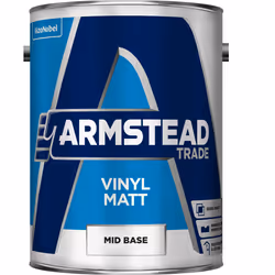 Armstead Trade Vinyl Matt , Emulsion, Base, Ceiling, Wall, Matt, 5 L, Mid Base