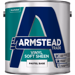 Armstead Trade Vinyl Soft Sheen , Emulsion, Base, Ceiling, Wall, Soft sheen, 2.5 L, Pastel Base