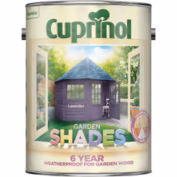 Cuprinol Garden Shades , Paint, Ready mixed, Building, Fence, Furniture, Shed, Matt, 5 L, Lavender