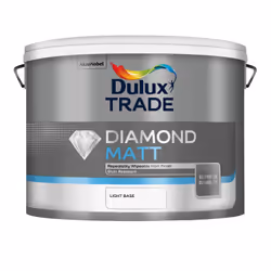 Dulux Trade Diamond Matt , Paint, Base, Ceiling, Drywall, Wall, Matt, 10 L, Light Base