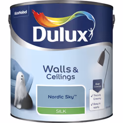 Dulux Silk , Paint, Ready mixed, Ceiling, Wall, Blue, Silk, 2.5 L