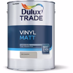 Dulux Trade Vinyl Matt , Paint, Ready mixed, Ceiling, Drywall, Wall, Matt, 5 L, Chic Shadow