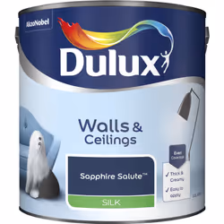 Dulux Silk , Paint, Ready mixed, Ceiling, Wall, Blue, Silk, 2.5 L