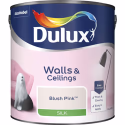 Dulux Silk , Paint, Ready mixed, Ceiling, Wall, Red & Pink, Silk, 2.5 L