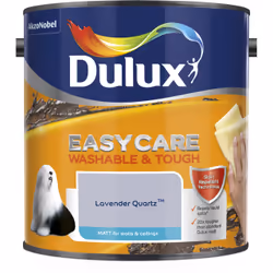 Dulux Easycare Washable & Tough Matt , Paint, Ready mixed, Ceiling, Wall, Violet, Matt, 2.5 L