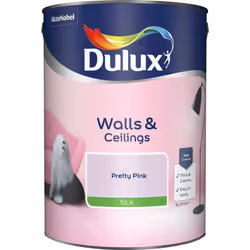 Dulux Silk , Paint, Ready mixed, Ceiling, Wall, Red & Pink, Silk, 5 L