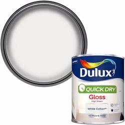 Dulux Quick Drying Gloss 750ml White Cotton