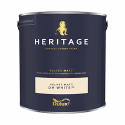 Dulux Heritage Velvet Matt 125ml Tester Pot - DH White